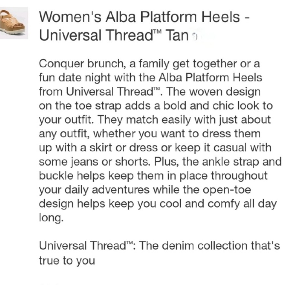 UNIVERSAL THREAD MEMORY FOAM Alba Platform Sandal… - image 8